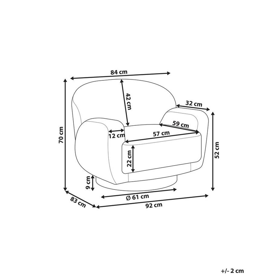 Beliani Sessel aus Stoff Glamourös LEJRE  