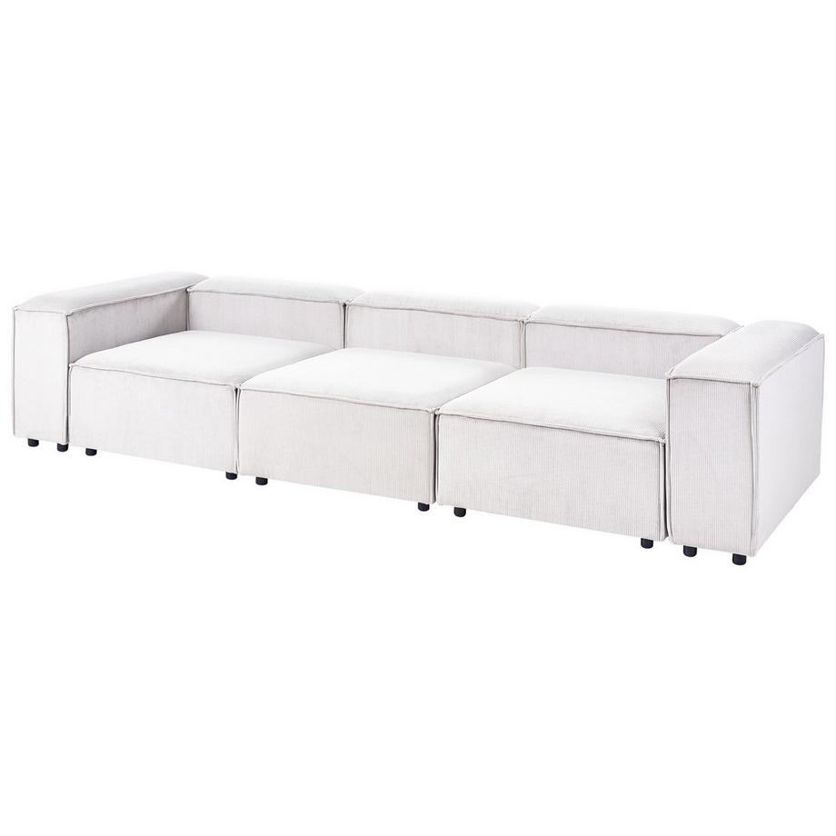 Beliani Canapé modulable en Velours côtelé Moderne ARDAL  