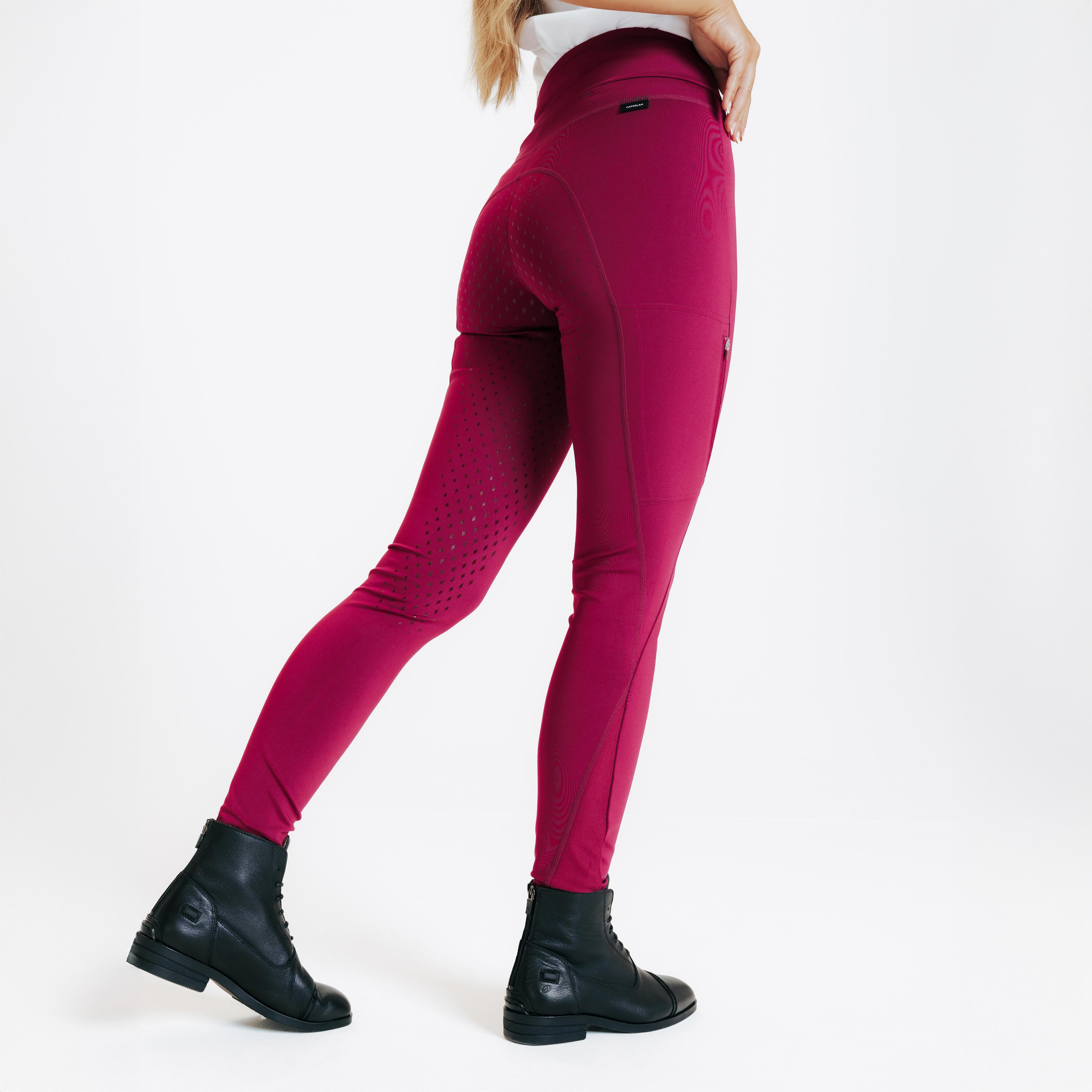 FOUGANZA  Leggings equitazione donna full grip poliestere 