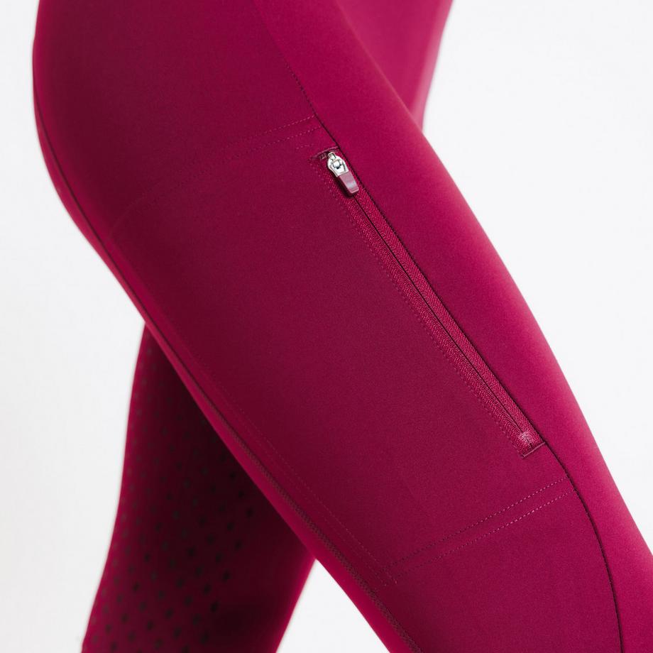 FOUGANZA  Leggings equitazione donna full grip poliestere 