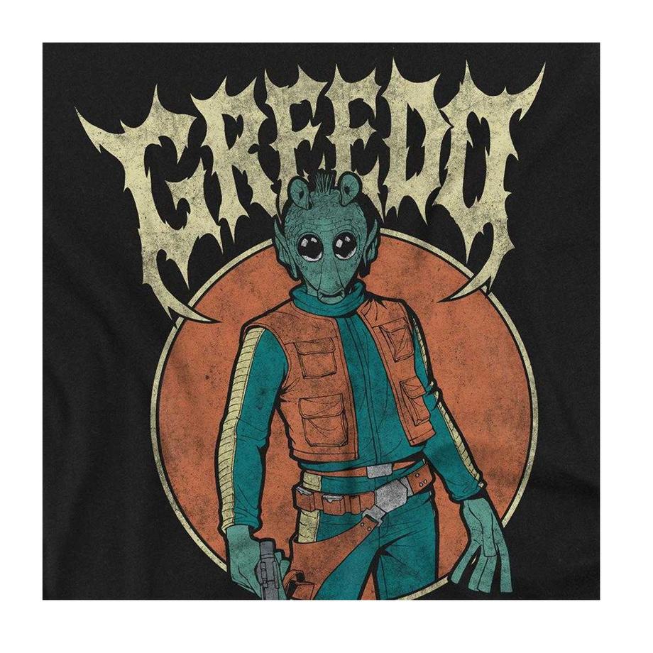STAR WARS T-Shirt Stampa Metallica Greedo  