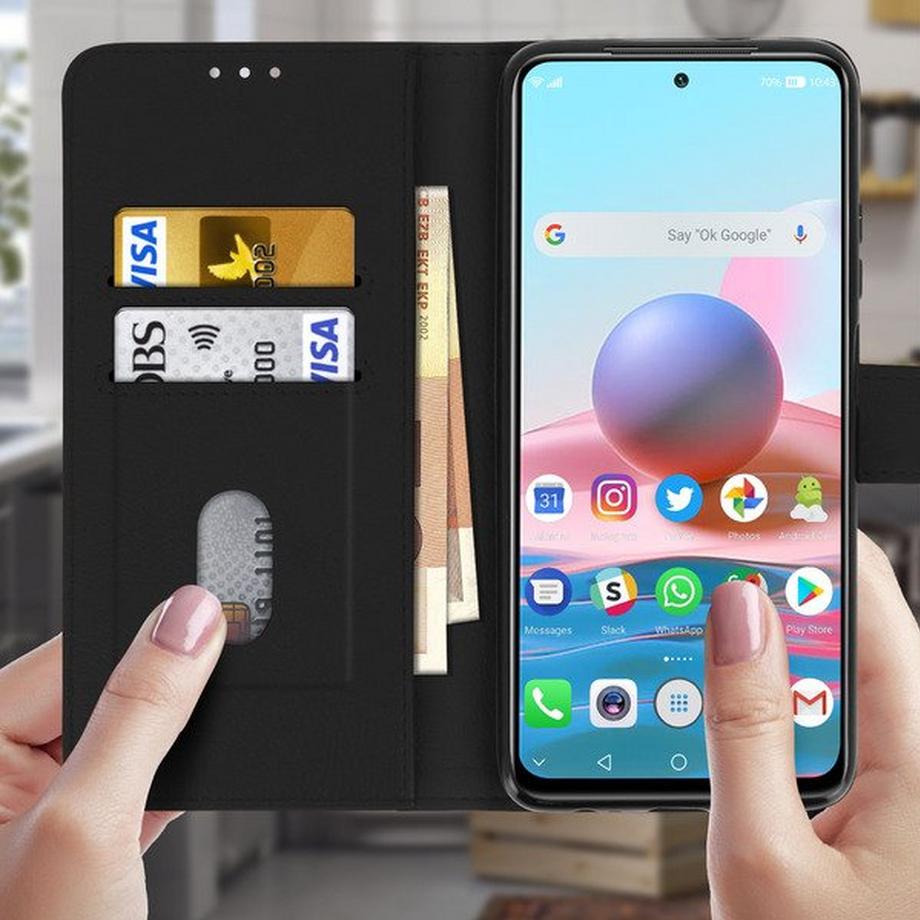 Avizar  Housse Redmi Note 10 Pro Clapet Noir 