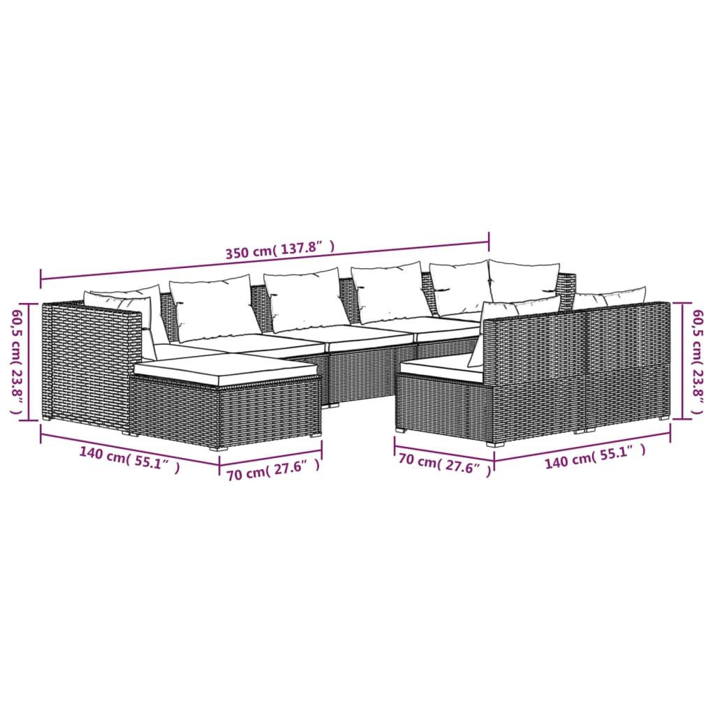 VidaXL Garten-lounge-set poly-rattan  