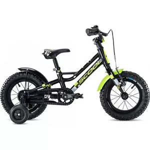 S'COOL | Kindervelo 12" | faXe | Schwarz-lemon