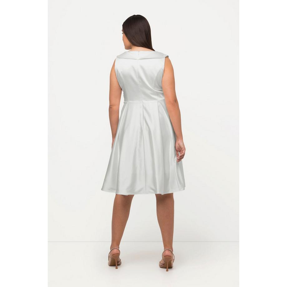 Ulla Popken Drapiertes A-Linien Ärmelloses Abendkleid  