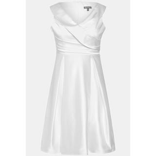 Ulla Popken Robe de Soirée Ligne A Drapée Sans Manches  