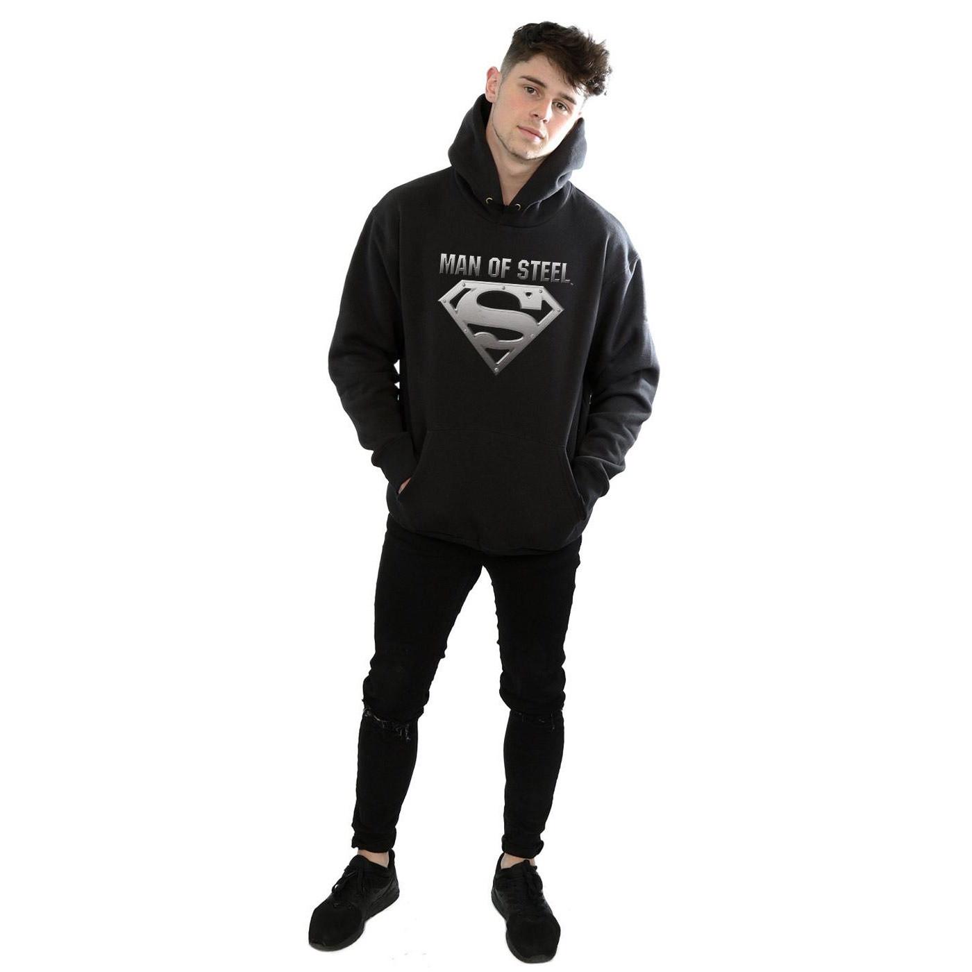 DC COMICS  Sweat à capuche SUPERMAN MAN OF STEEL SHIELD 