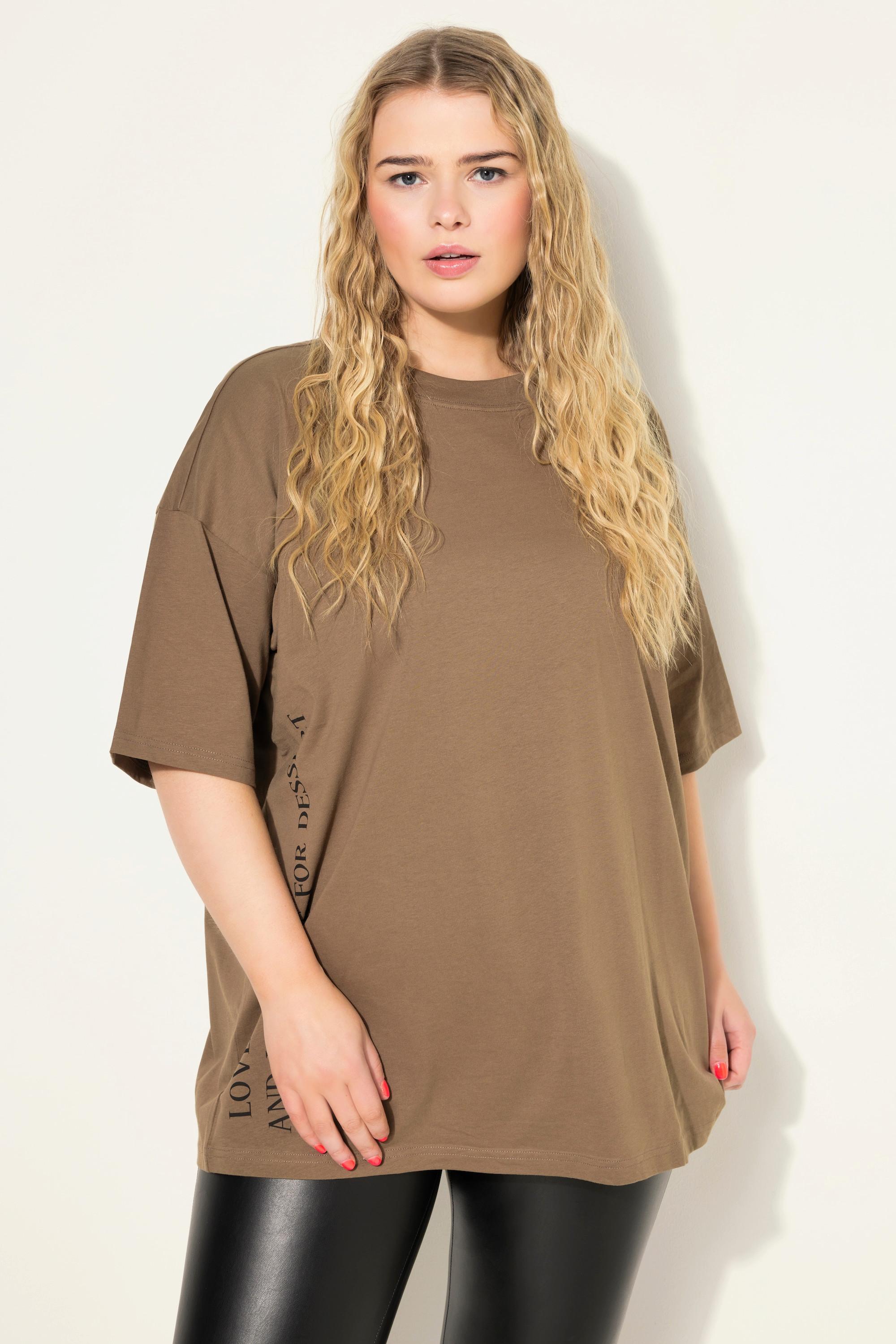 Studio Untold  T-shirt dal taglio oversize con stampa con scritta, scollo a girocollo e mezze maniche 