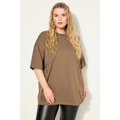 Studio Untold  T-shirt dal taglio oversize con stampa con scritta, scollo a girocollo e mezze maniche 