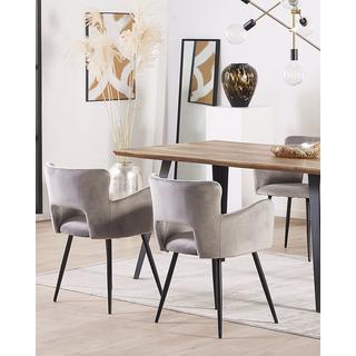 Beliani Lot de 2 chaises en Velours Moderne SANILAC  