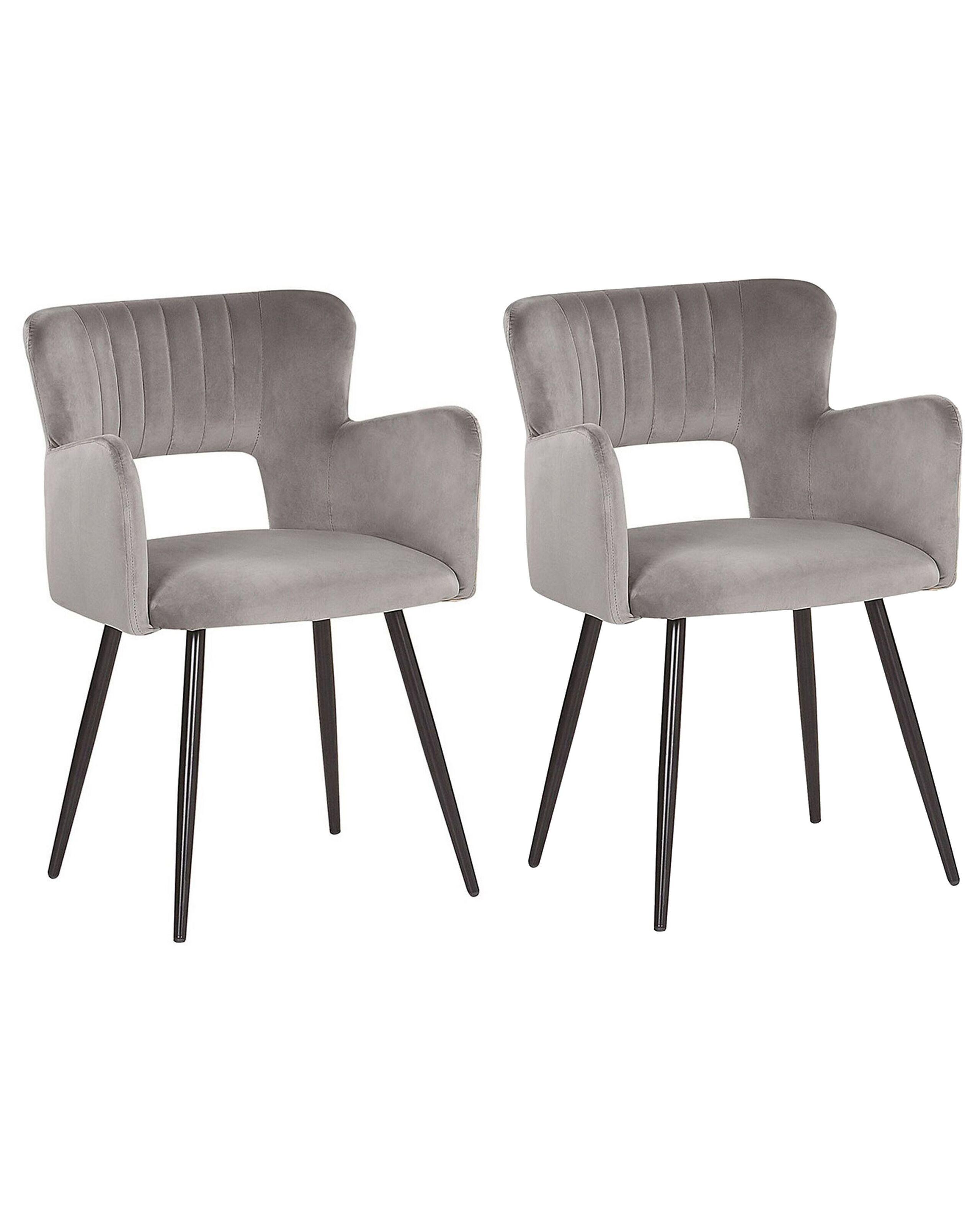 Beliani Lot de 2 chaises en Velours Moderne SANILAC  