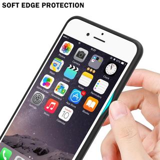 Cadorabo  Housse compatible avec Apple iPhone 6 / 6S - Coque de protection bicolore en silicone TPU et dos en verre trempé 