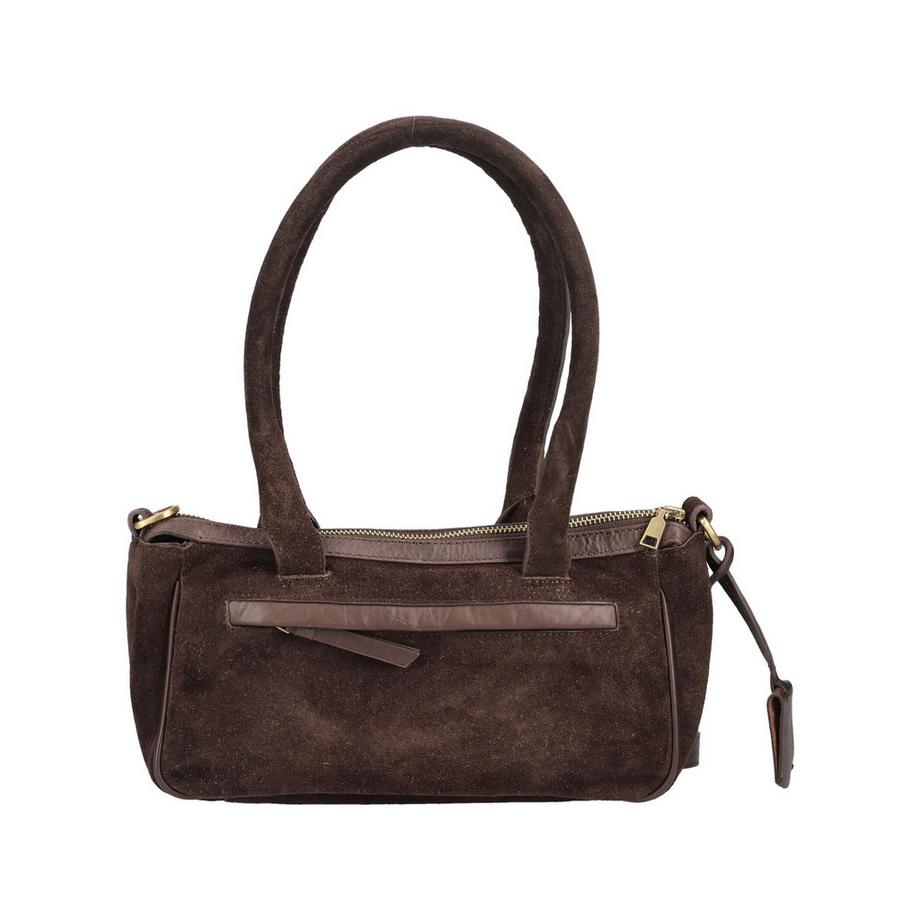 BURKELY Sac à bandoulière en cuir velours avec bandoulière amovible  