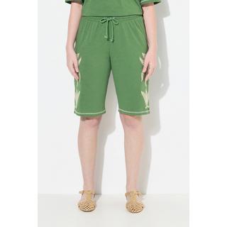 Ulla Popken Shorts di jersey gamba ampia vita elasticizzata  
