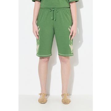 Shorts di jersey con taglio della gamba ampio, cintura elastica e cotone biologico