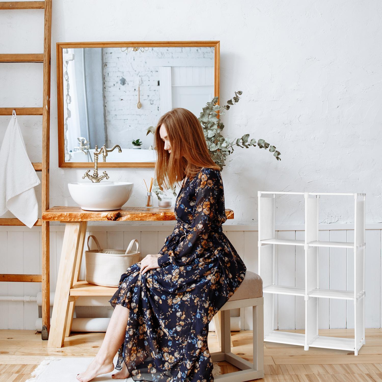 Northix Scaffale a gradini con 6 scomparti  