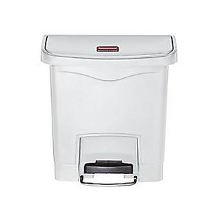 Rubbermaid Collecteur de tri à pédale SLIM JIM®, capacité 15 l, l x h x p 230 x 399 x 377 mm, blanc.  