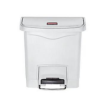 Collecteur de tri à pédale SLIM JIM®, capacité 15 l, l x h x p 230 x 399 x 377 mm, blanc.