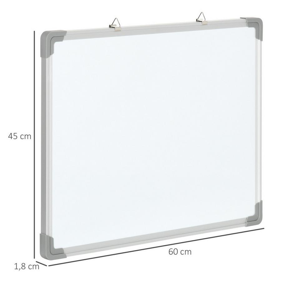 Northio Whiteboard Magnetisch Magnettafel Mit 4 Markern, 1 Radiergummi, 10 Magneten, Staffelei, Wandmontage, 60X1,8X45Cm  