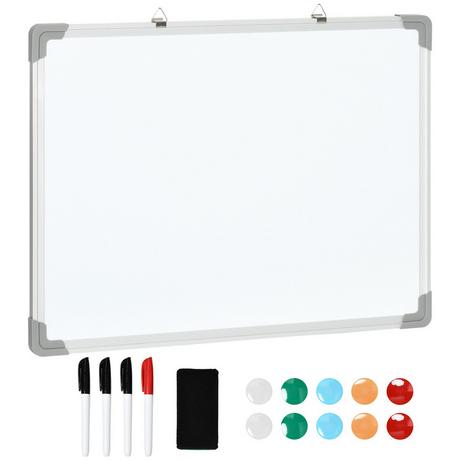 Northio Lavagna Magnetica Whiteboard Con 4 Pennarelli, 1 Cancellino, 10 Magneti, Cavalletto, Montaggio A Parete, 60X1,8X45 Cm  