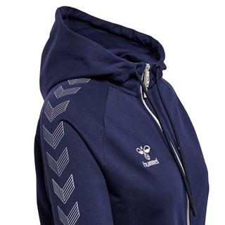 Hummel  felpa con cappuccio da in cotone con zip move grid 