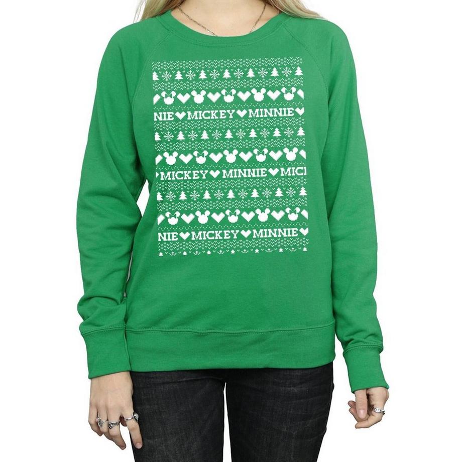 Disney Mickey Minnie Christmas Slim Fit Sweatshirt  