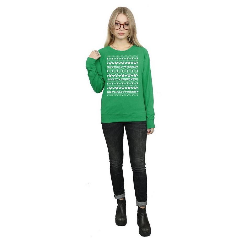 Disney Mickey Minnie Christmas Slim Fit Sweatshirt  