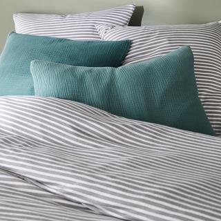 La Redoute Intérieurs Dolsi Gestreifter Duvetbezug Grau  