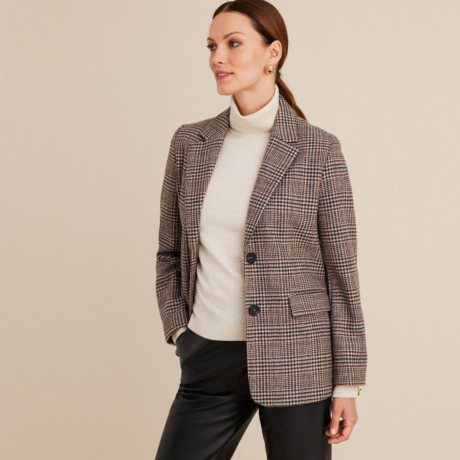 La Redoute Collections Blazer Taglio Dritto Fantasia Quadri  