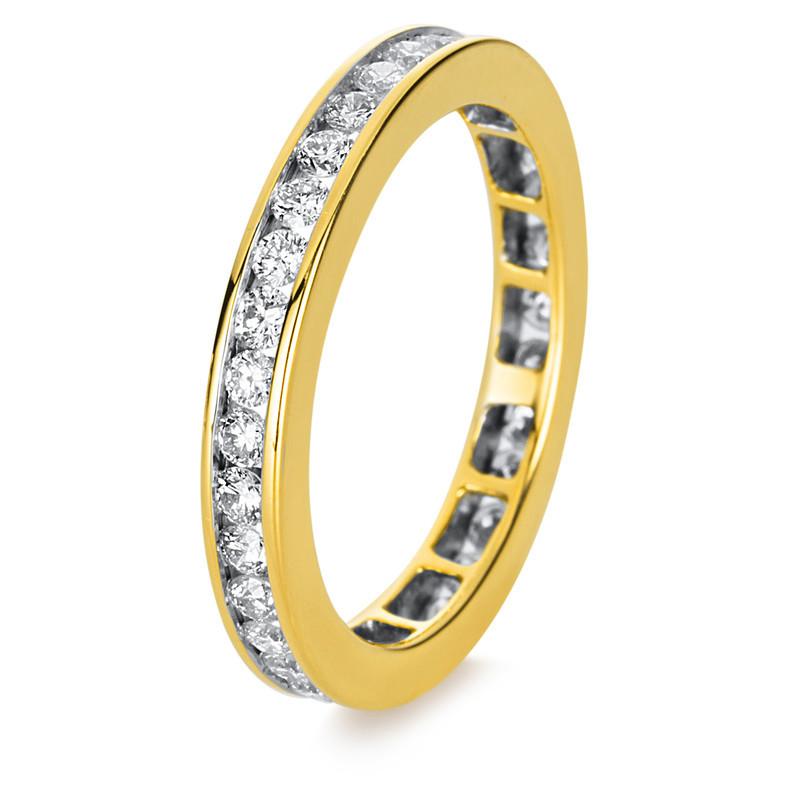 MUAU Schmuck  Mémoire-Ring 750/18K Gelbgold Diamant 1.05ct. 