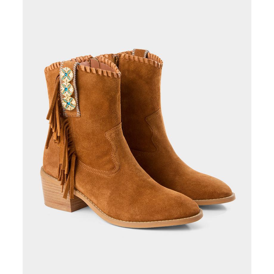 Joe Browns Western Veloursleder Stiefel mit Fransen  
