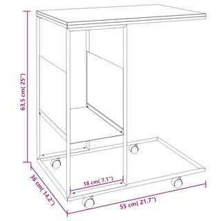 VidaXL Table d'appoint bois d'ingénierie  