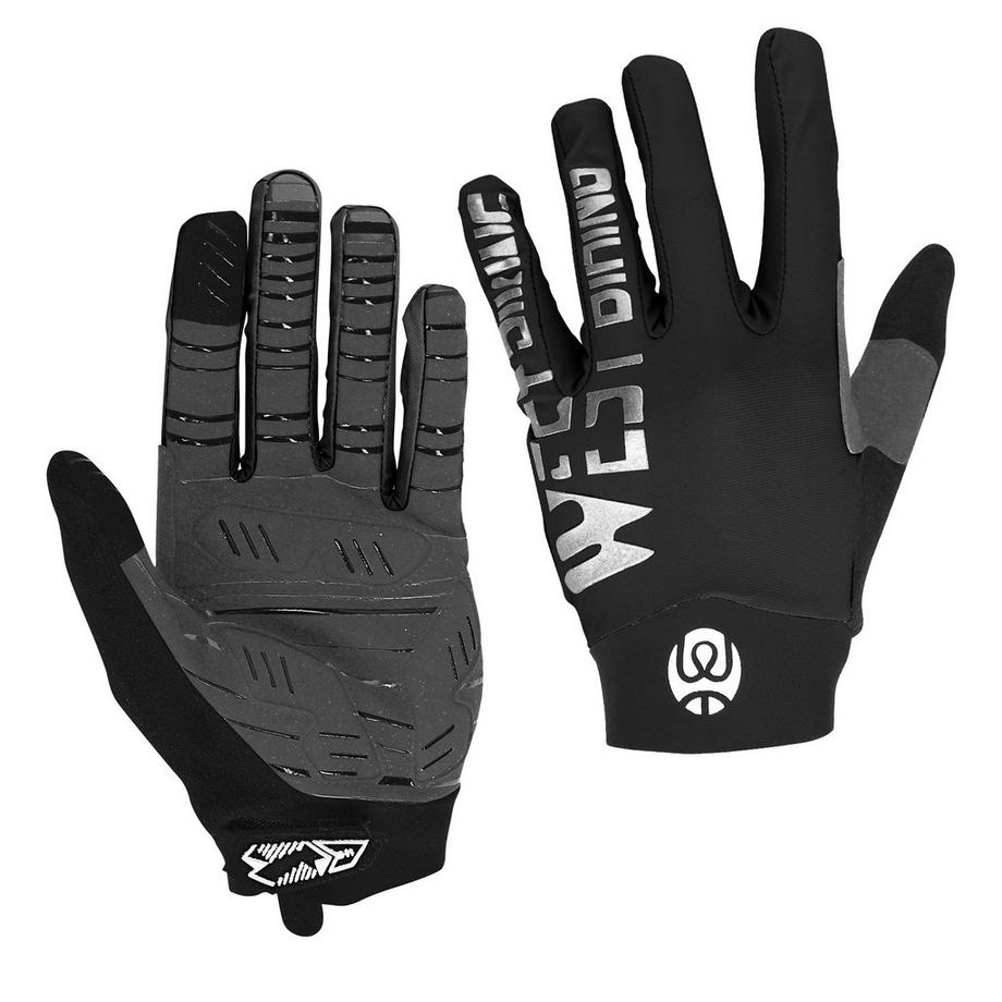 Gants vélo tactiles antidérapant noir XS
