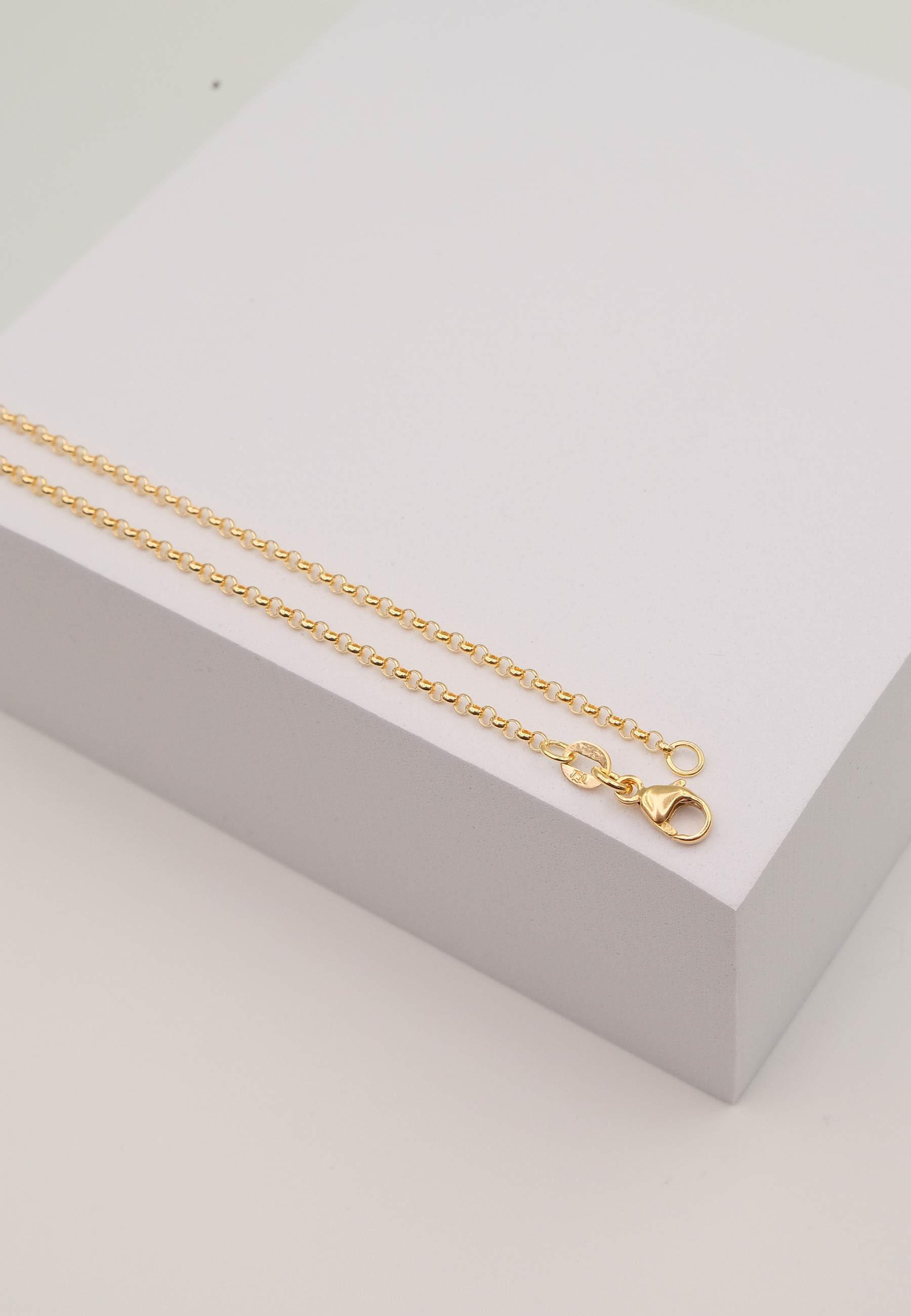 MUAU Schmuck  Collier Erbs Gelbgold 750, 2mm, 50cm 