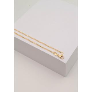 MUAU Schmuck  Collier Erbs Gelbgold 750, 2mm, 50cm 