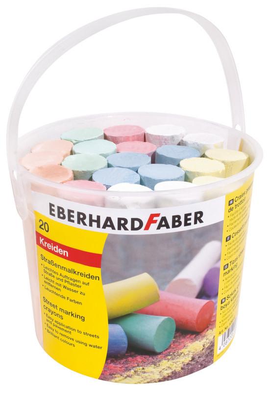 EBERHARD FABER EBERHARD FABER Strassenkreide 526512 6 Farben ass. 20 Stück  