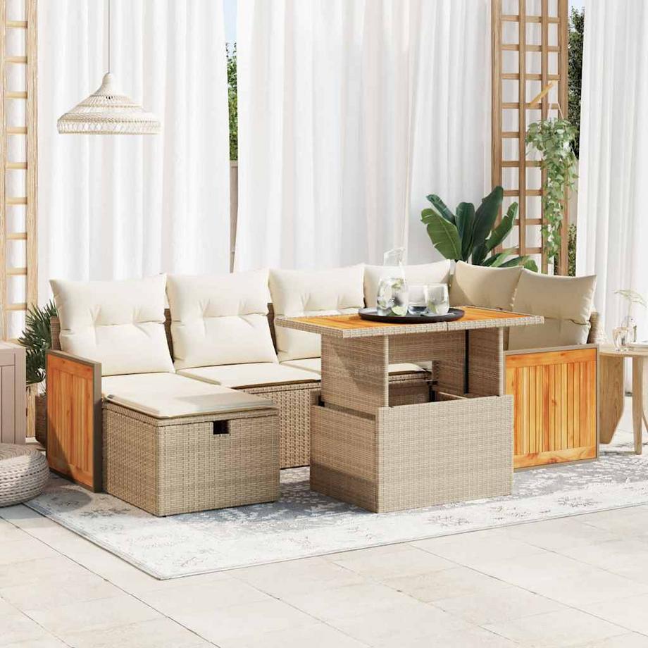 VidaXL set di divani da giardino Polirattan  