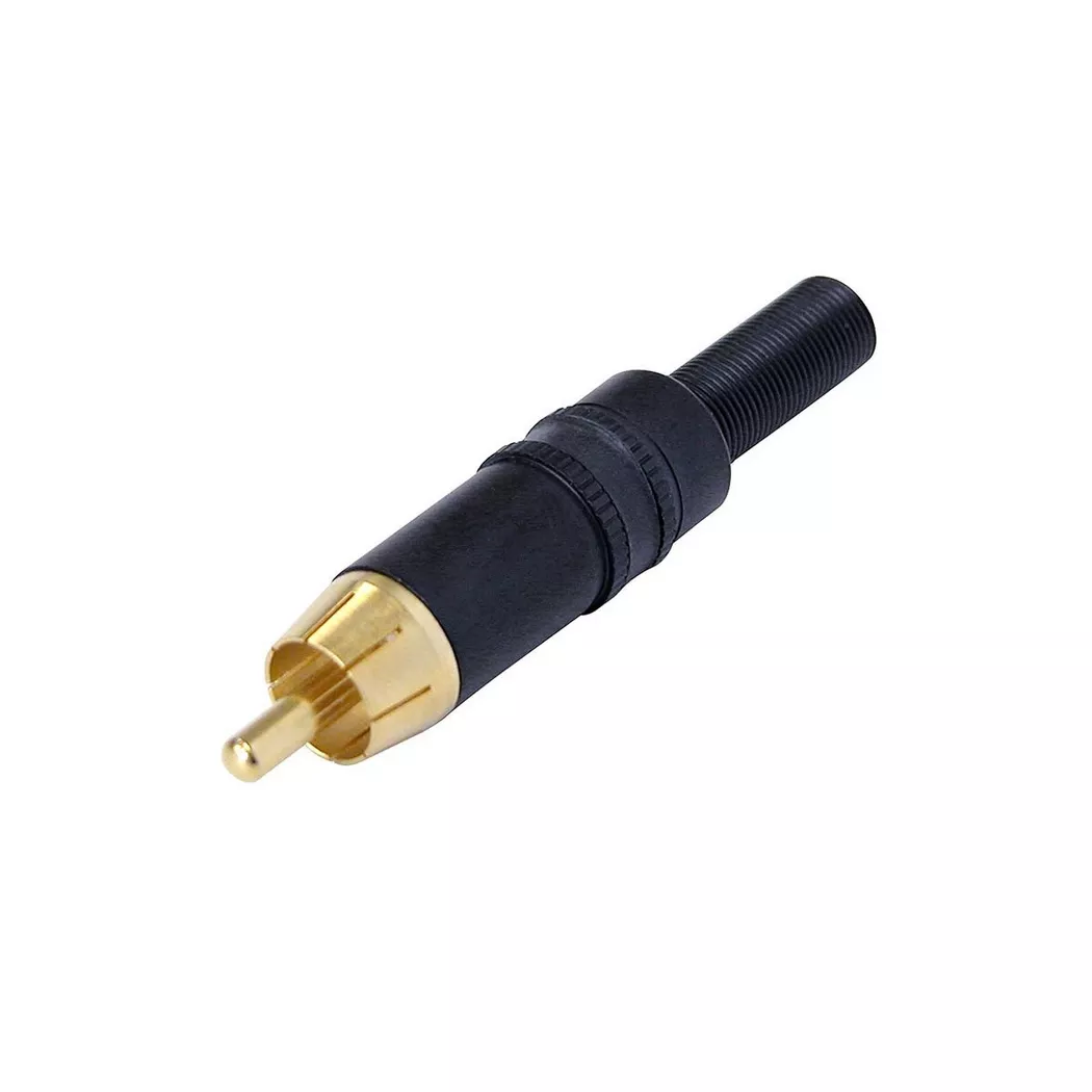 Nedis - Stecker RCA Male Metall Schwarz