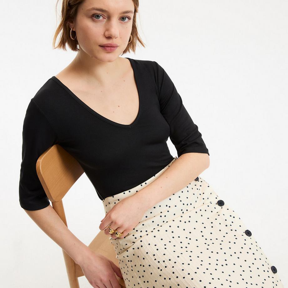 La Redoute Collections T-shirt col V  