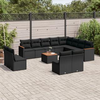 VidaXL set divano da giardino Polirattan  