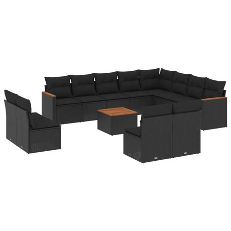 VidaXL set divano da giardino Polirattan  