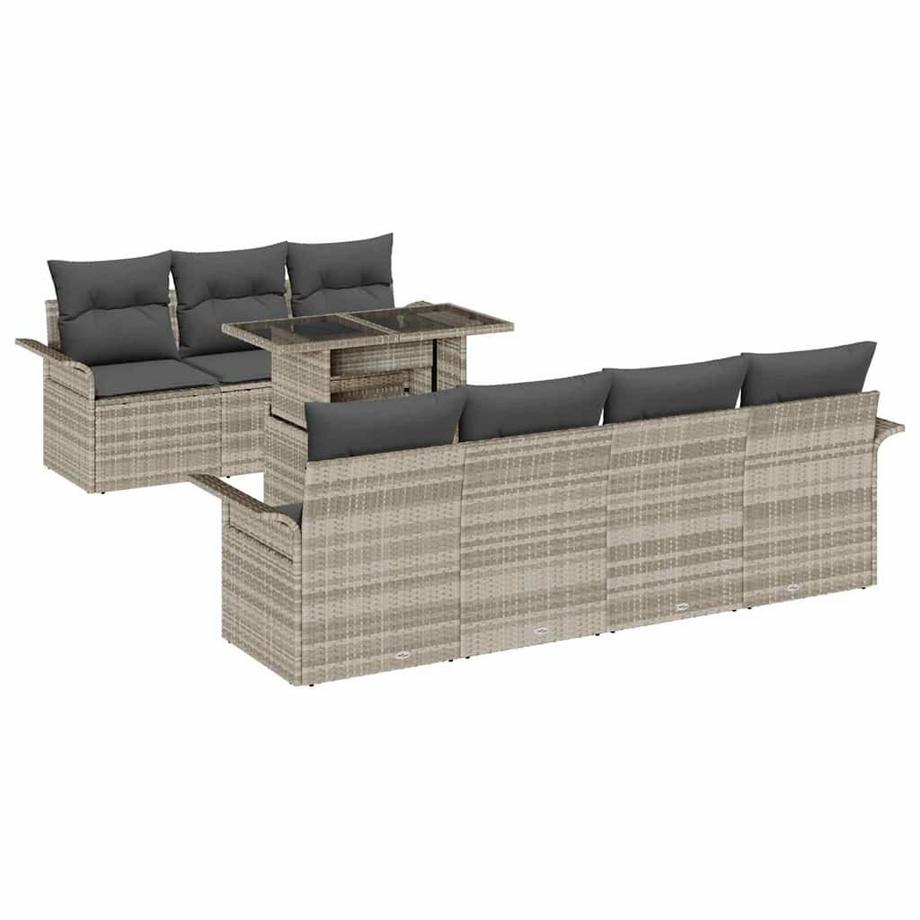 Ensemble de canapé modulable poly rattan