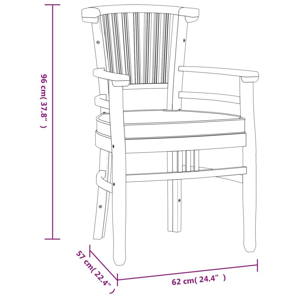 VidaXL Ensemble de salle à manger de jardin bois  