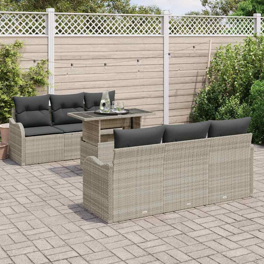 VidaXL Ensemble de canapé de jardin poly rattan  