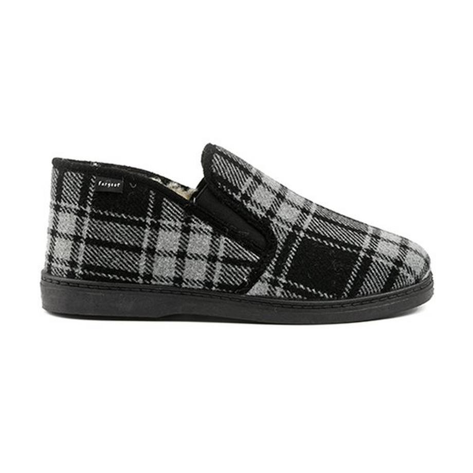 Fargeot Secret-47 Karierte Slip-On Hausschuhe  