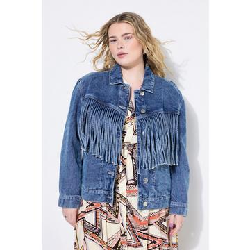 Veste en jean à franges, coupe Boxy Shape