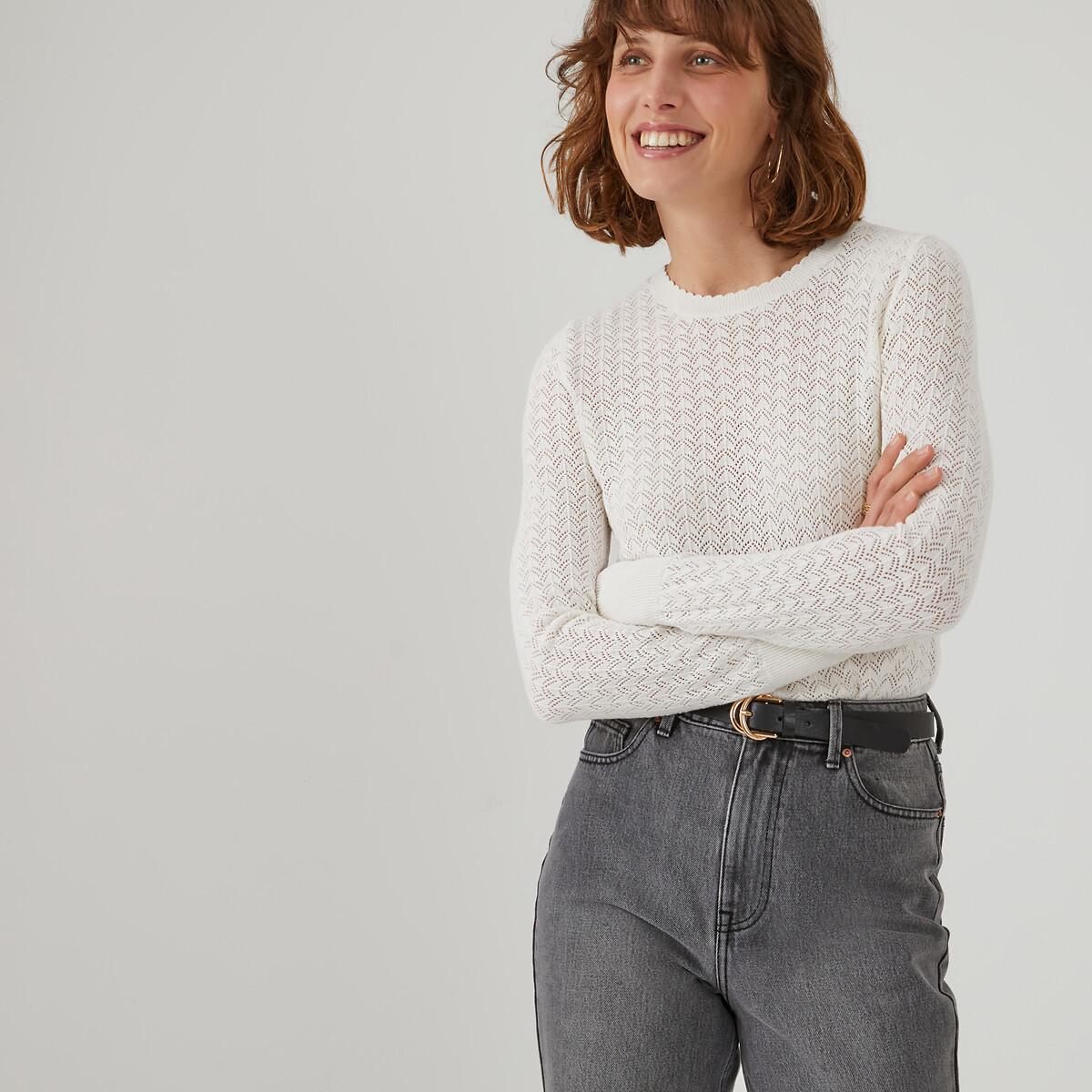 La Redoute Collections  Pullover mit rundem Ausschnitt 