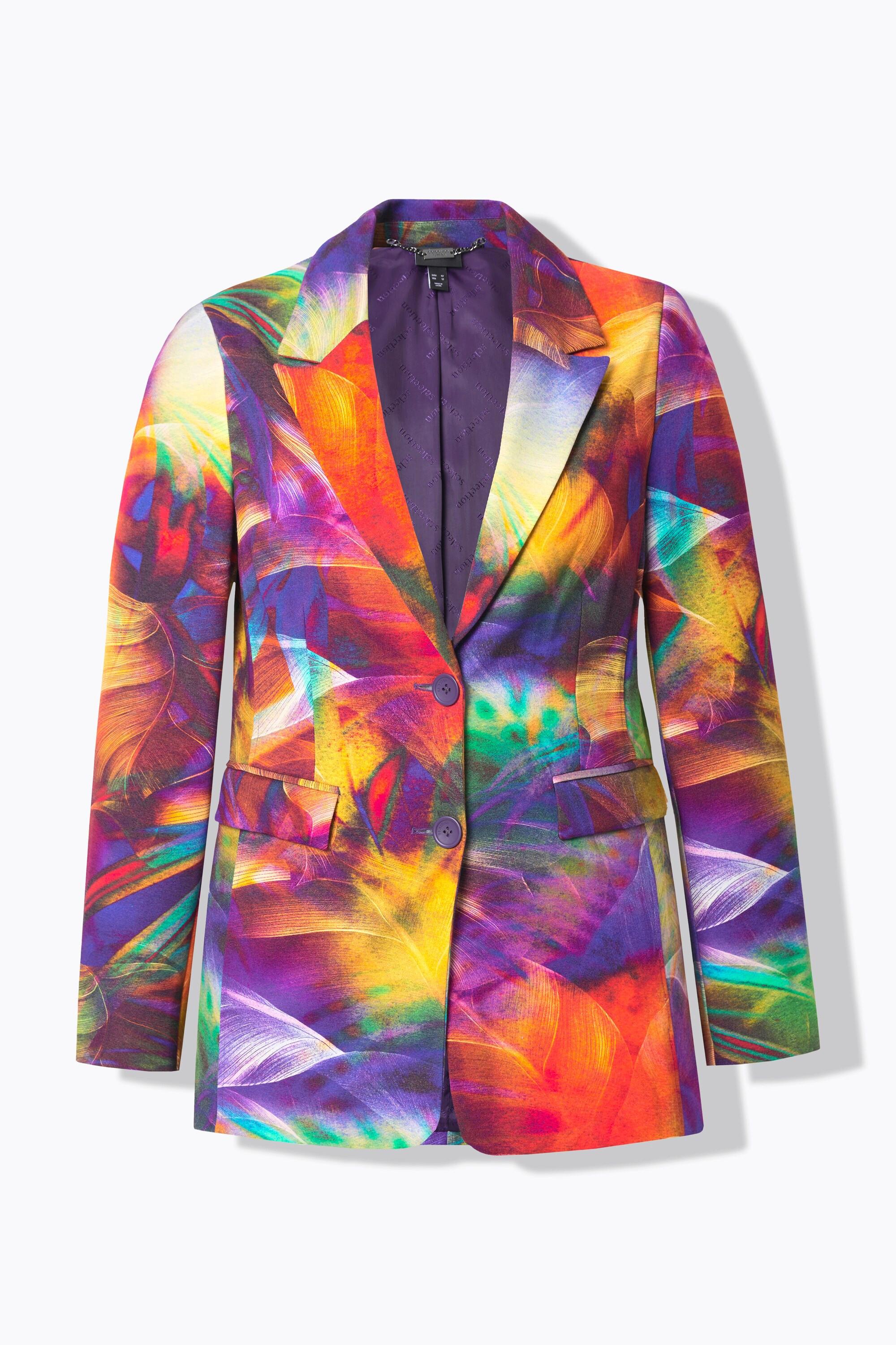 Ulla Popken Punto di Roma Collo Revers Maniche Lunghe Blazer  