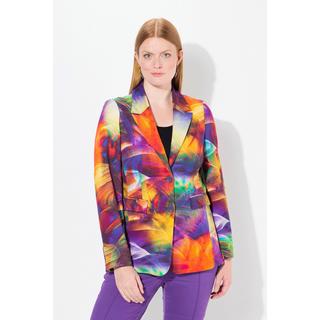 Ulla Popken  Blazer Point de Rome avec col à revers et manches longues 