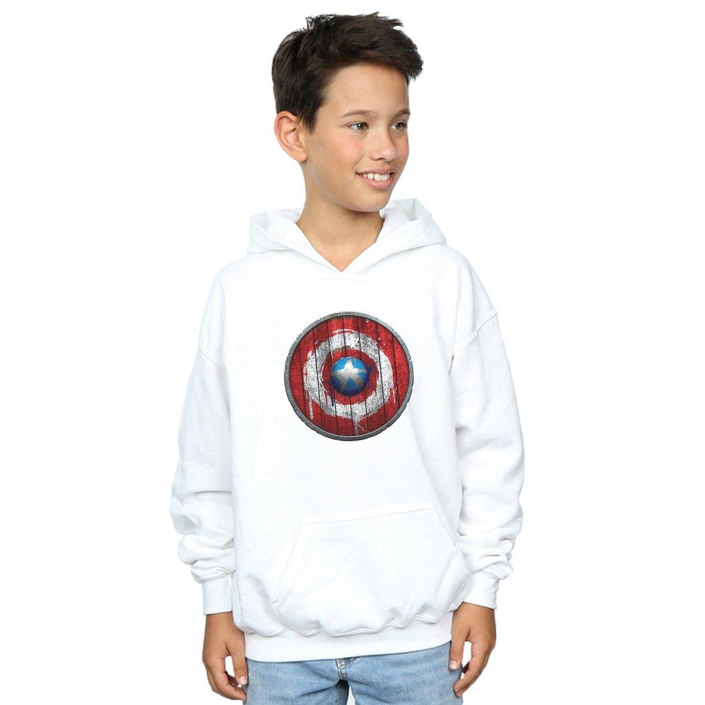 MARVEL  Captain America Wooden Shield Kapuzenpullover 